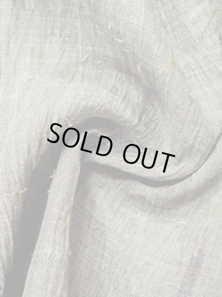 画像9: M0808L  女性用 小地谷縮  麻 淡い 灰色がかった オリーブ, 木目 【中古】 【USED】 【リサイクル】 ★★☆☆☆ (9)