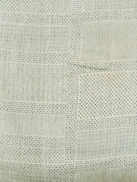 画像4: M0808M  女性用 単衣  綿麻   オフ　ホワイト, 小さな点々 【中古】 【USED】 【リサイクル】 ★★☆☆☆ (4)