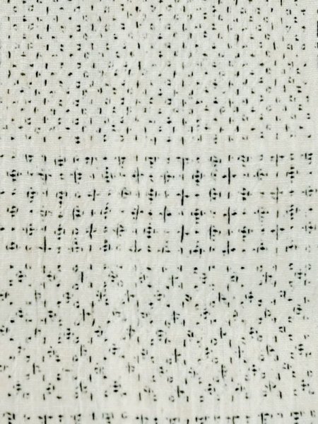 画像5: M0808M  女性用 単衣  綿麻   オフ　ホワイト, 小さな点々 【中古】 【USED】 【リサイクル】 ★★☆☆☆ (5)