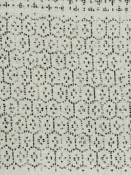 画像6: M0808M  女性用 単衣  綿麻   オフ　ホワイト, 小さな点々 【中古】 【USED】 【リサイクル】 ★★☆☆☆ (6)