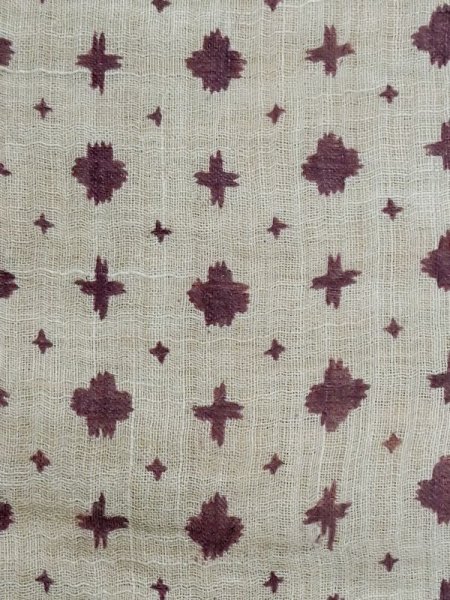 画像5: M0808O  女性用 小地谷縮  麻 淡い 灰色がかった 灰色, 十字 【中古】 【USED】 【リサイクル】 ★☆☆☆☆ (5)