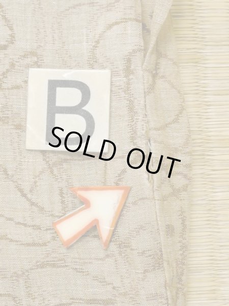 画像13: M0808P  女性用 単衣  麻   ベージュ, 線 【中古】 【USED】 【リサイクル】 ★☆☆☆☆ (13)