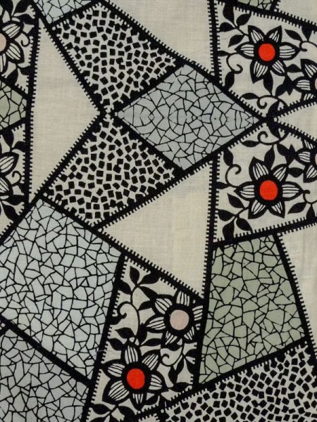 画像3: M0808Q  女性用 単衣  麻   アイボリー, 鉄線 【中古】 【USED】 【リサイクル】 ★★☆☆☆ (3)