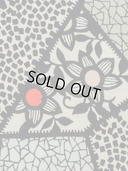 画像5: M0808Q  女性用 単衣  麻   アイボリー, 鉄線 【中古】 【USED】 【リサイクル】 ★★☆☆☆ (5)