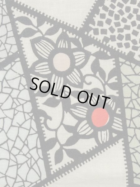 画像6: M0808Q  女性用 単衣  麻   アイボリー, 鉄線 【中古】 【USED】 【リサイクル】 ★★☆☆☆ (6)