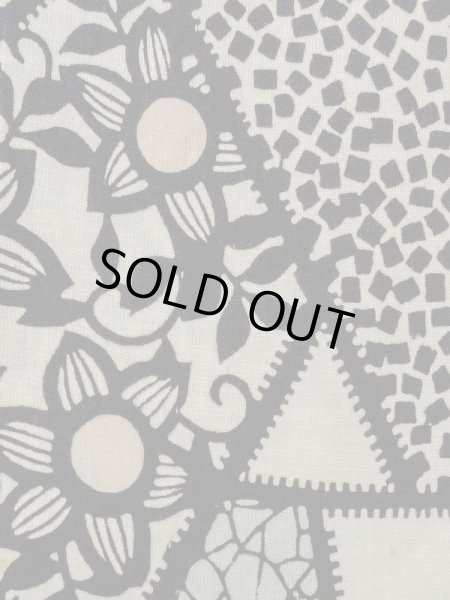 画像7: M0808Q  女性用 単衣  麻   アイボリー, 鉄線 【中古】 【USED】 【リサイクル】 ★★☆☆☆ (7)