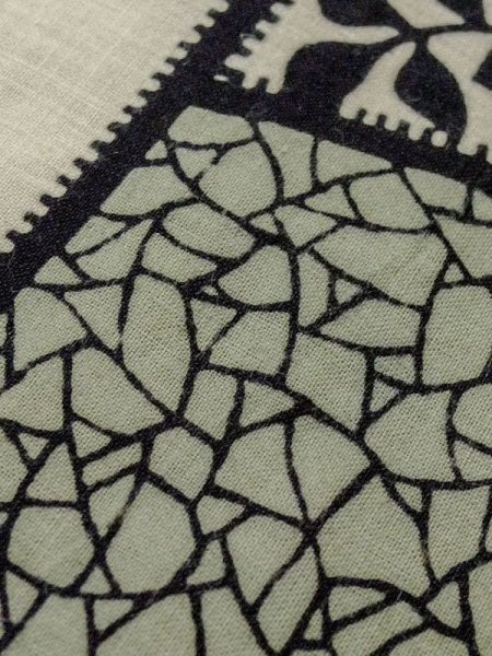 画像10: M0808Q  女性用 単衣  麻   アイボリー, 鉄線 【中古】 【USED】 【リサイクル】 ★★☆☆☆ (10)