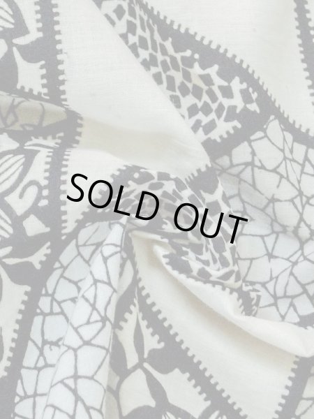 画像11: M0808Q  女性用 単衣  麻   アイボリー, 鉄線 【中古】 【USED】 【リサイクル】 ★★☆☆☆ (11)