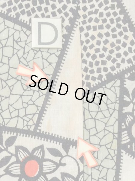 画像17: M0808Q  女性用 単衣  麻   アイボリー, 鉄線 【中古】 【USED】 【リサイクル】 ★★☆☆☆ (17)