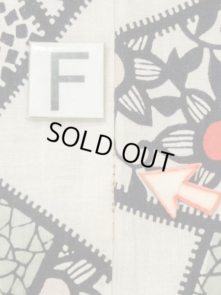 画像19: M0808Q  女性用 単衣  麻   アイボリー, 鉄線 【中古】 【USED】 【リサイクル】 ★★☆☆☆ (19)