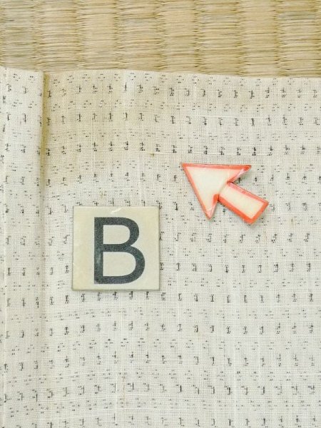 画像13: M0808R  単衣  麻   白, 小さな点々 【中古】 【USED】 【リサイクル】 ★★☆☆☆ (13)