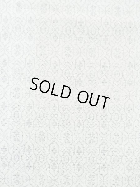 画像4: M0808S  女性用 単衣  麻   白, 幾何学模様 【中古】 【USED】 【リサイクル】 ★★☆☆☆ (4)