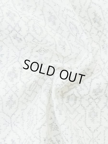 画像9: M0808S  女性用 単衣  麻   白, 幾何学模様 【中古】 【USED】 【リサイクル】 ★★☆☆☆ (9)