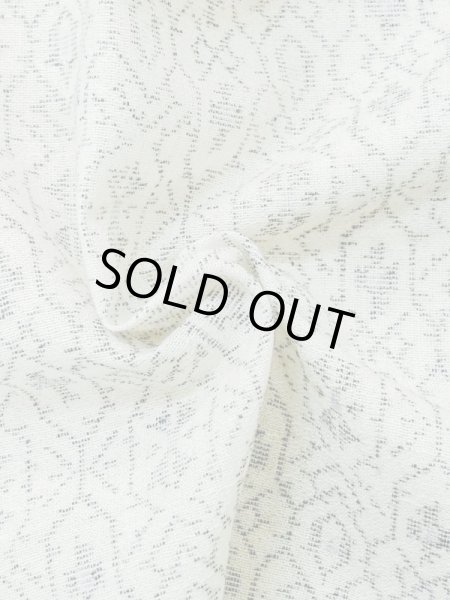 画像10: M0808S  女性用 単衣  麻   白, 幾何学模様 【中古】 【USED】 【リサイクル】 ★★☆☆☆ (10)