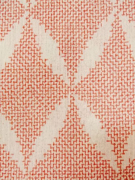 画像6: M0808U  女性用 小地谷縮  麻   オフ ホワイト, 七宝 【中古】 【USED】 【リサイクル】 ★★☆☆☆ (6)