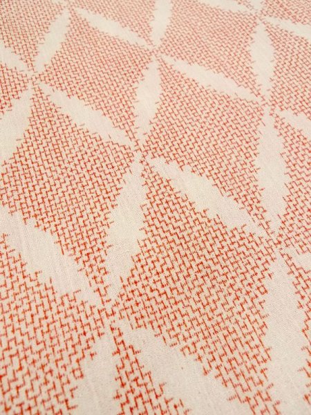 画像7: M0808U  女性用 小地谷縮  麻   オフ ホワイト, 七宝 【中古】 【USED】 【リサイクル】 ★★☆☆☆ (7)