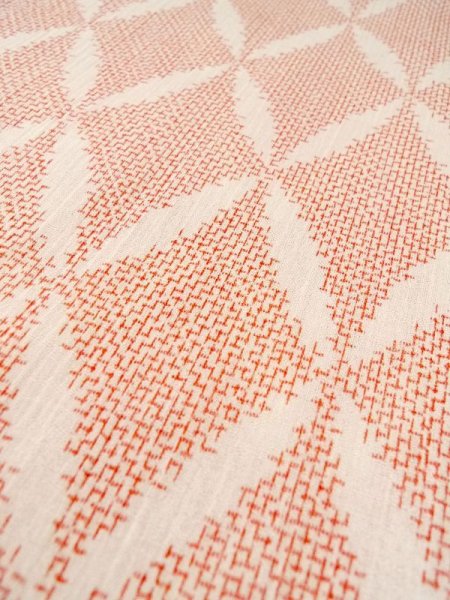 画像8: M0808U  女性用 小地谷縮  麻   オフ ホワイト, 七宝 【中古】 【USED】 【リサイクル】 ★★☆☆☆ (8)