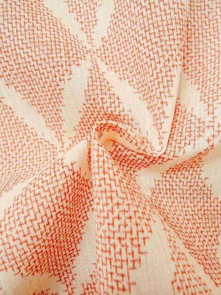 画像9: M0808U  女性用 小地谷縮  麻   オフ ホワイト, 七宝 【中古】 【USED】 【リサイクル】 ★★☆☆☆ (9)