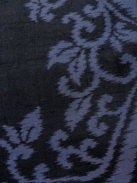 画像5: M0808Z  女性用 単衣  シルク(正絹)   黒, つた 【中古】 【USED】 【リサイクル】 ★★☆☆☆ (5)