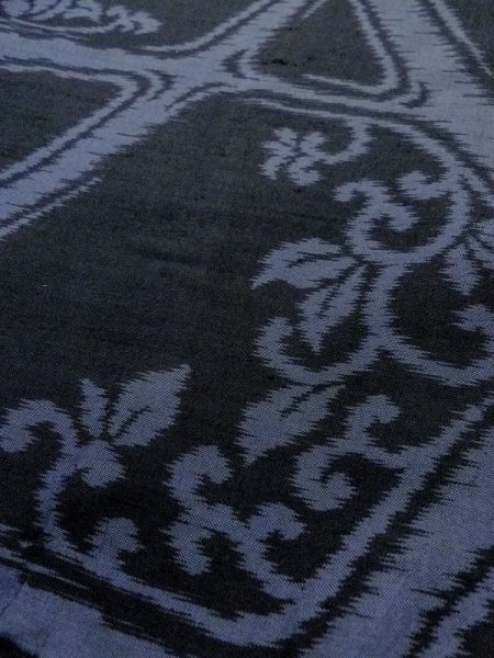 画像9: M0808Z  女性用 単衣  シルク(正絹)   黒, つた 【中古】 【USED】 【リサイクル】 ★★☆☆☆ (9)