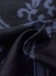 画像12: M0808Z  女性用 単衣  シルク（正絹）   黒, つた 【中古】 【USED】 【リサイクル】 ★★☆☆☆ (12)