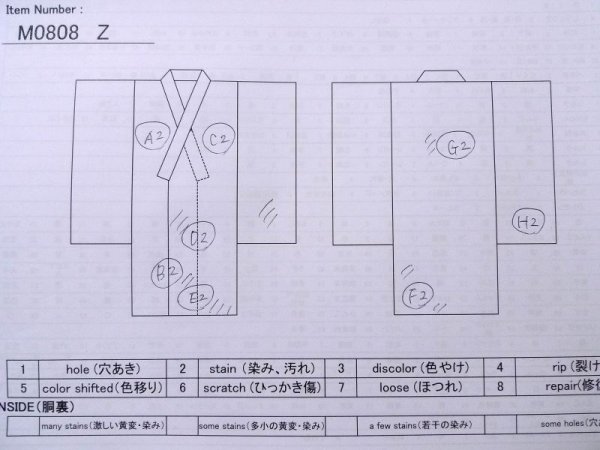 画像13: M0808Z  女性用 単衣  シルク(正絹)   黒, つた 【中古】 【USED】 【リサイクル】 ★★☆☆☆ (13)