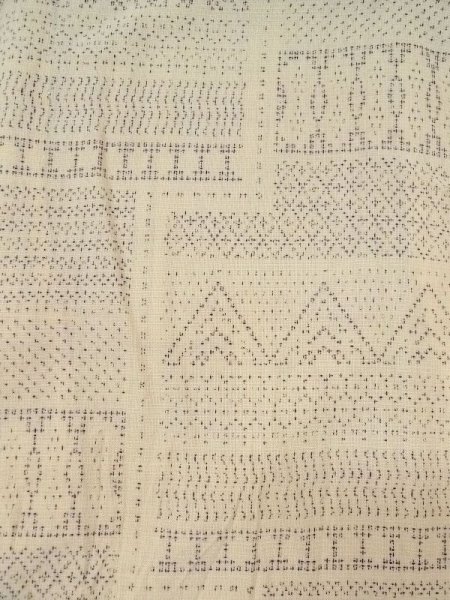 画像3: M0809A  女性用 単衣  ウール   ベージュ, 菱 【中古】 【USED】 【リサイクル】 ★☆☆☆☆ (3)