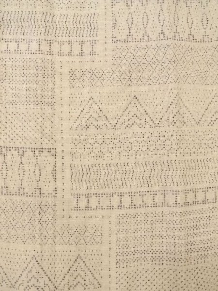 画像4: M0809A  女性用 単衣  ウール   ベージュ, 菱 【中古】 【USED】 【リサイクル】 ★☆☆☆☆ (4)