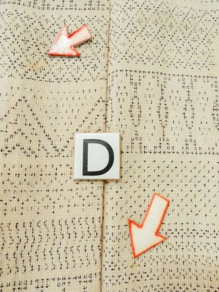 画像17: M0809A  女性用 単衣  ウール   ベージュ, 菱 【中古】 【USED】 【リサイクル】 ★☆☆☆☆ (17)