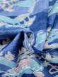 画像11: M0809D  女性用 単衣  化繊   水色, 桜 【中古】 【USED】 【リサイクル】 ★☆☆☆☆ (11)