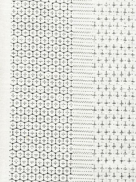 画像6: M0818A  女性用 単衣  シルク(正絹)   白, 縞 【中古】 【USED】 【リサイクル】 ★☆☆☆☆ (6)