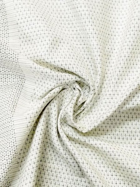 画像9: M0818A  女性用 単衣  シルク(正絹)   白, 縞 【中古】 【USED】 【リサイクル】 ★☆☆☆☆ (9)