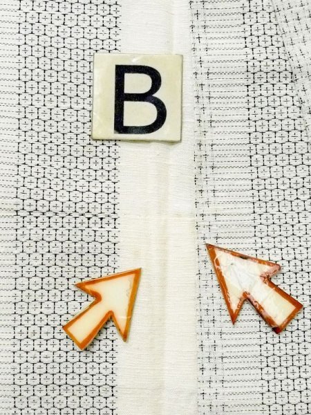 画像13: M0818A  女性用 単衣  シルク(正絹)   白, 縞 【中古】 【USED】 【リサイクル】 ★☆☆☆☆ (13)