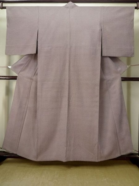 画像1: M0818E  女性用 単衣  シルク（正絹）   紫色, かのこ 【中古】 【USED】 【リサイクル】 ★★☆☆☆ (1)