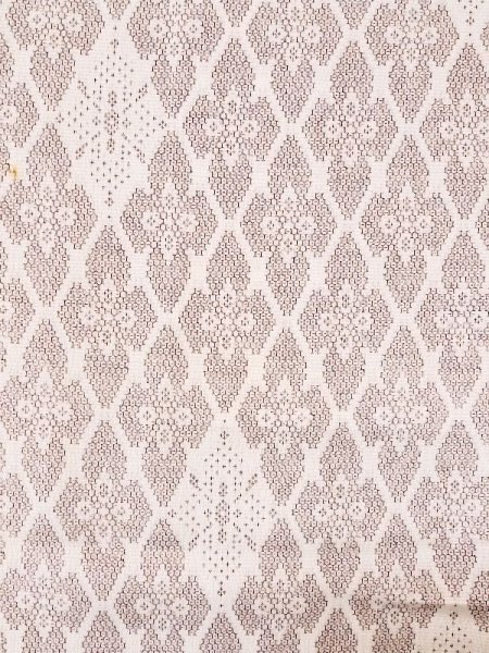 画像3: M0818M  女性用 単衣  シルク(正絹)  灰色がかった 赤色, 花菱 【中古】 【USED】 【リサイクル】 ★★☆☆☆ (3)