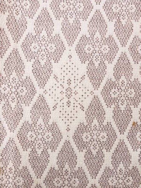 画像5: M0818M  女性用 単衣  シルク(正絹)  灰色がかった 赤色, 花菱 【中古】 【USED】 【リサイクル】 ★★☆☆☆ (5)