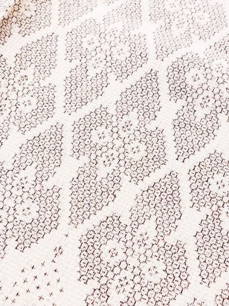 画像7: M0818M  女性用 単衣  シルク(正絹)  灰色がかった 赤色, 花菱 【中古】 【USED】 【リサイクル】 ★★☆☆☆ (7)