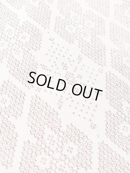 画像8: M0818M  女性用 単衣  シルク（正絹）  灰色がかった 赤色, 花菱 【中古】 【USED】 【リサイクル】 ★★☆☆☆ (8)