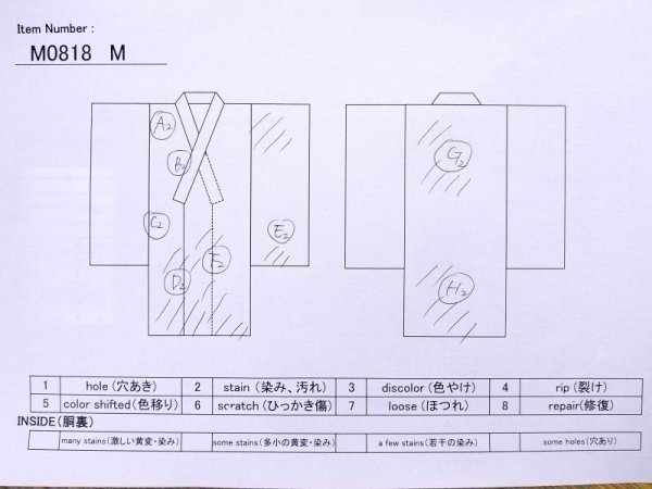 画像11: M0818M  女性用 単衣  シルク(正絹)  灰色がかった 赤色, 花菱 【中古】 【USED】 【リサイクル】 ★★☆☆☆ (11)