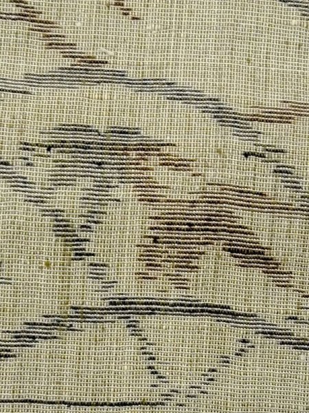 画像7: M0818N Mint  女性用 単衣  綿麻 淡い 灰色がかった 緑色, もみじ 【中古】 【USED】 【リサイクル】 ★★★★☆ (7)