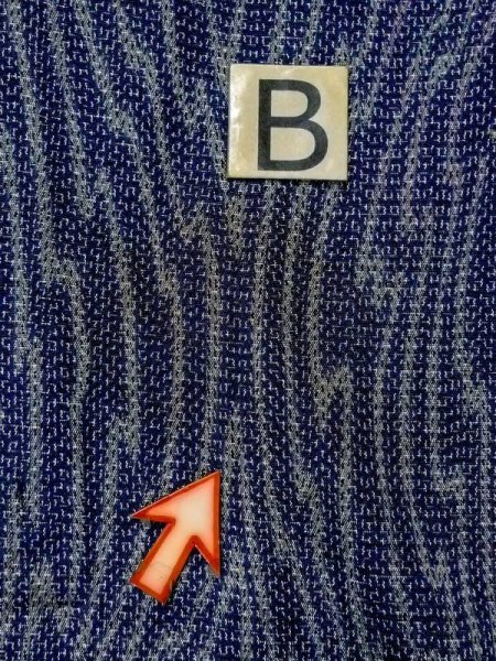 画像15: M0818O  女性用 単衣 遠州椿柄 シルク(正絹)   紺, 花 【中古】 【USED】 【リサイクル】 ★★☆☆☆ (15)