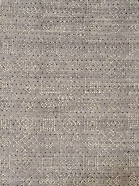 画像3: M0818Q  女性用 単衣  シルク(正絹)   灰色, 丸 【中古】 【USED】 【リサイクル】 ★★☆☆☆ (3)