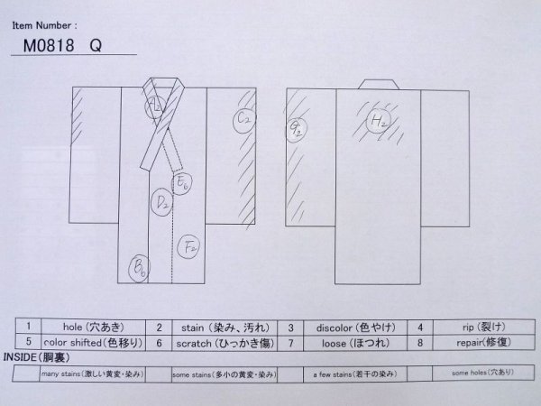 画像11: M0818Q  女性用 単衣  シルク(正絹)   灰色, 丸 【中古】 【USED】 【リサイクル】 ★★☆☆☆ (11)