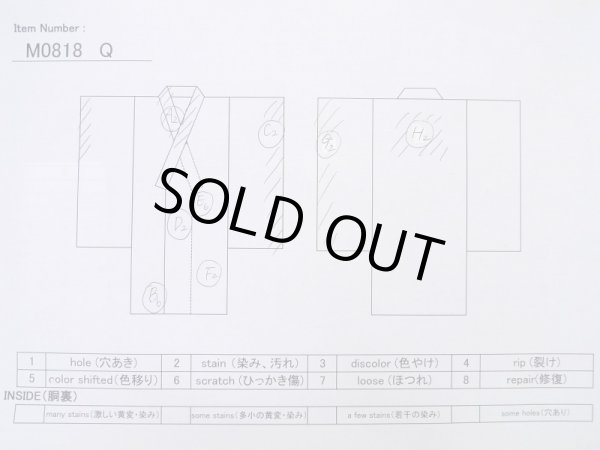 画像11: M0818Q  女性用 単衣  シルク（正絹）   灰色, 丸 【中古】 【USED】 【リサイクル】 ★★☆☆☆ (11)