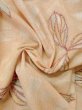 画像9: M0818S  女性用 単衣  シルク（正絹） 淡い 薄い 橙色, 葉 【中古】 【USED】 【リサイクル】 ★★★★☆ (9)