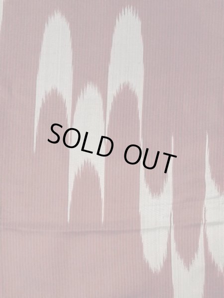 画像3: M0818U  女性用 単衣  シルク(正絹)   えんじ, 縞 【中古】 【USED】 【リサイクル】 ★☆☆☆☆ (3)