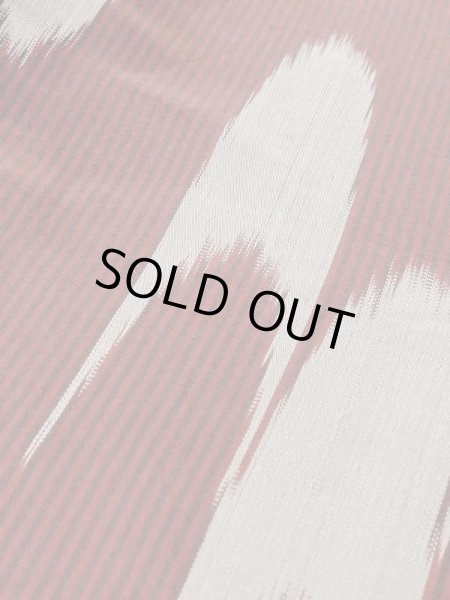 画像7: M0818U  女性用 単衣  シルク(正絹)   えんじ, 縞 【中古】 【USED】 【リサイクル】 ★☆☆☆☆ (7)