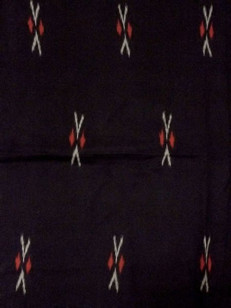 画像3: M0818V  女性用 単衣  シルク(正絹)  深い 紺, チェック柄 【中古】 【USED】 【リサイクル】 ★★☆☆☆ (3)