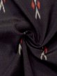 画像9: M0818V  女性用 単衣  シルク（正絹）  深い 紺, チェック柄 【中古】 【USED】 【リサイクル】 ★★☆☆☆ (9)