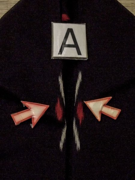 画像12: M0818V  女性用 単衣  シルク(正絹)  深い 紺, チェック柄 【中古】 【USED】 【リサイクル】 ★★☆☆☆ (12)